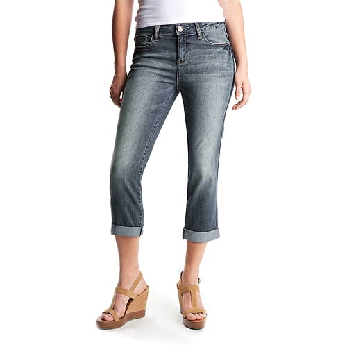 Jordache - Women's Studded Pocket Denim Capri - Walmart.com