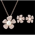 thumbnail image 4 of HomeKingdee Rose Gold Color​ Flower Pearl Jewelry Set for Women - Alloy and Pearl Necklace and Earrings Set for Various Occasions, 4 of 5
