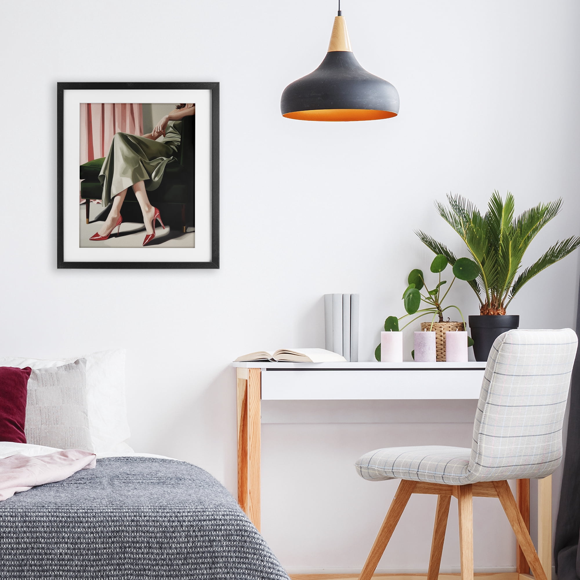 Stupell Industries Waiting For The Guests Black Framed Print Under Glass, design by Andreas Magnusson