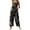 Noir 2TG, variante sur Combinaison pour Femmes avec Poches Sans Manches Jambes Larges Salopette Grande Taille