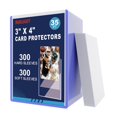 thumbnail image 1 of 3" x 4" Card Sleeves Hard Plastic - 300ct 35pt Top Loaders and 300ct Soft Card Sleeves Baseball Cards Protection Trading Card Sleeves for Sports Card Basketball Card Football Card Game Cards, 1 of 5
