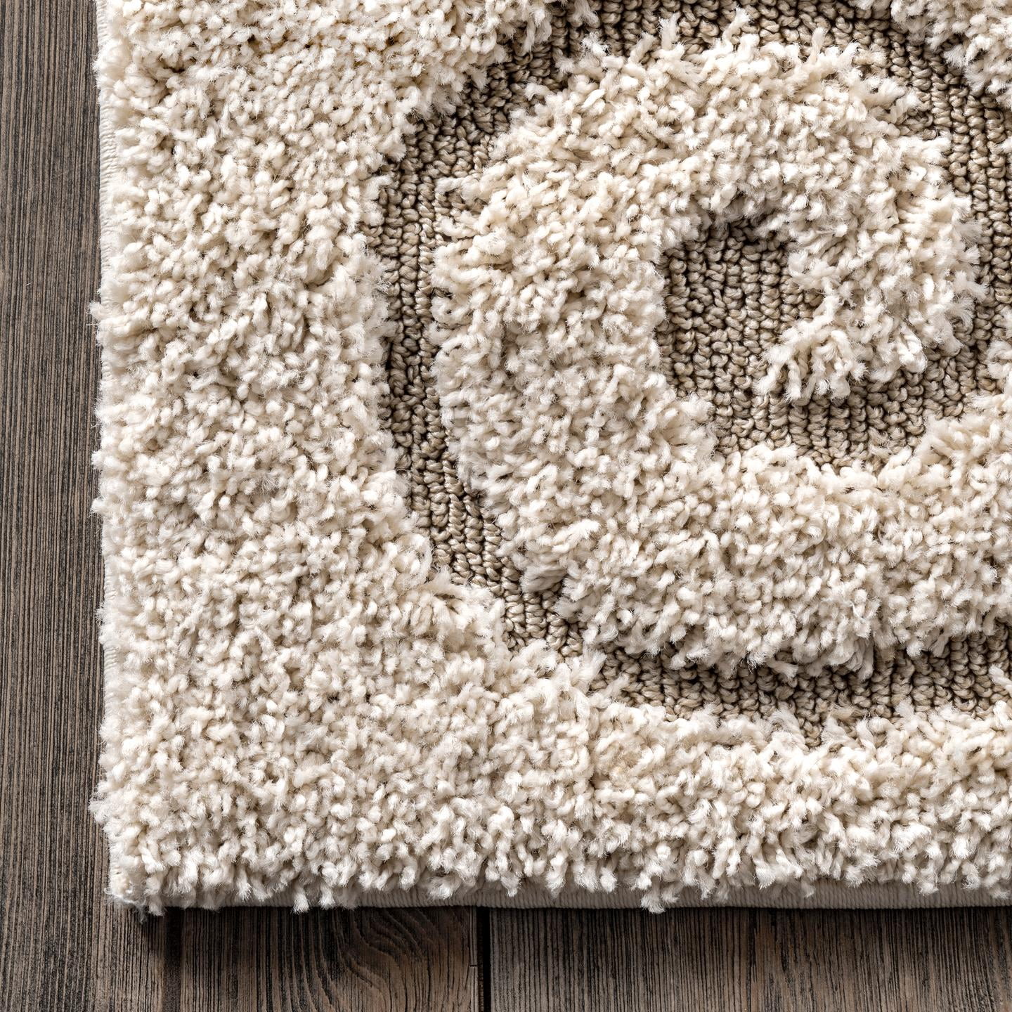 nuLOOM Vine Swirls Maisha Shag Area Rug, 7' 10", Cream
