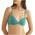 thumbnail image 6 of Tshirt Bras for Women Lightly Lined Bra Feature V-Neck Longline Bra Style W-229 Green S, 6 of 8