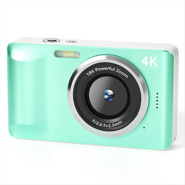 Cámara Digital 4K para Fotografía con Zoom Digital de 18X, Cámara Compacta de 64 MP para Vlogs, Pantalla Giratoria de 2,8 Pulgadas y 180°.