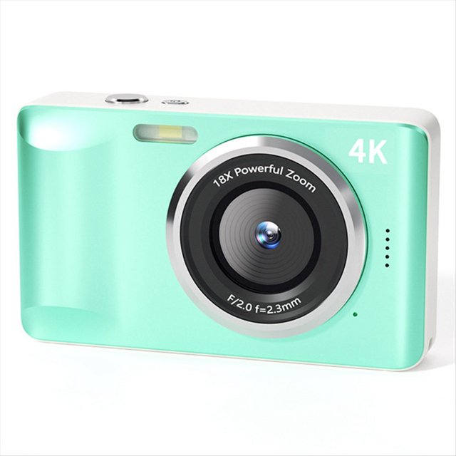 Cámara Digital 4K para Fotografía con Zoom Digital de 18X, Cámara Compacta de 64 MP para Vlogs, Pantalla Giratoria de 2,8 Pulgadas y 180°.