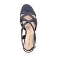 thumbnail image 3 of EASY STREET Womens Blue Adjustable Tristen Open Toe Kitten Heel Buckle Dress Sandals 8 M, 3 of 4