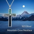 thumbnail image 6 of Cross Necklace Sterling Silver Mountain and Ocean Pendant Religious Jewelry Gifts for Women Men, 6 of 10