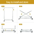 Rolling Garment Rack Collapsible Clothing Clothes Rack Hanging on