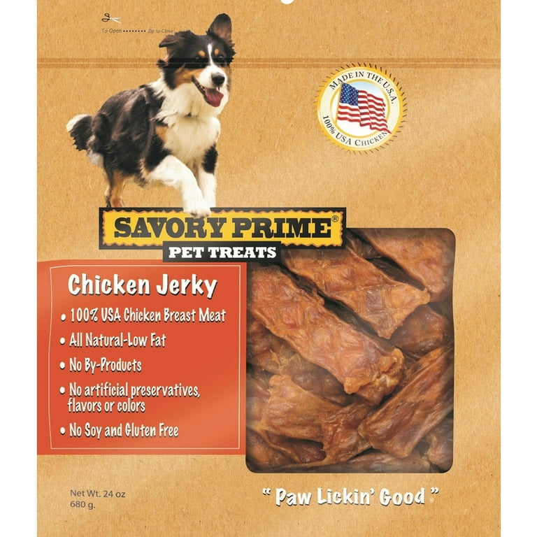 Savory Prime Chicken Jerky Grain Free Treats For Dog 1 each
