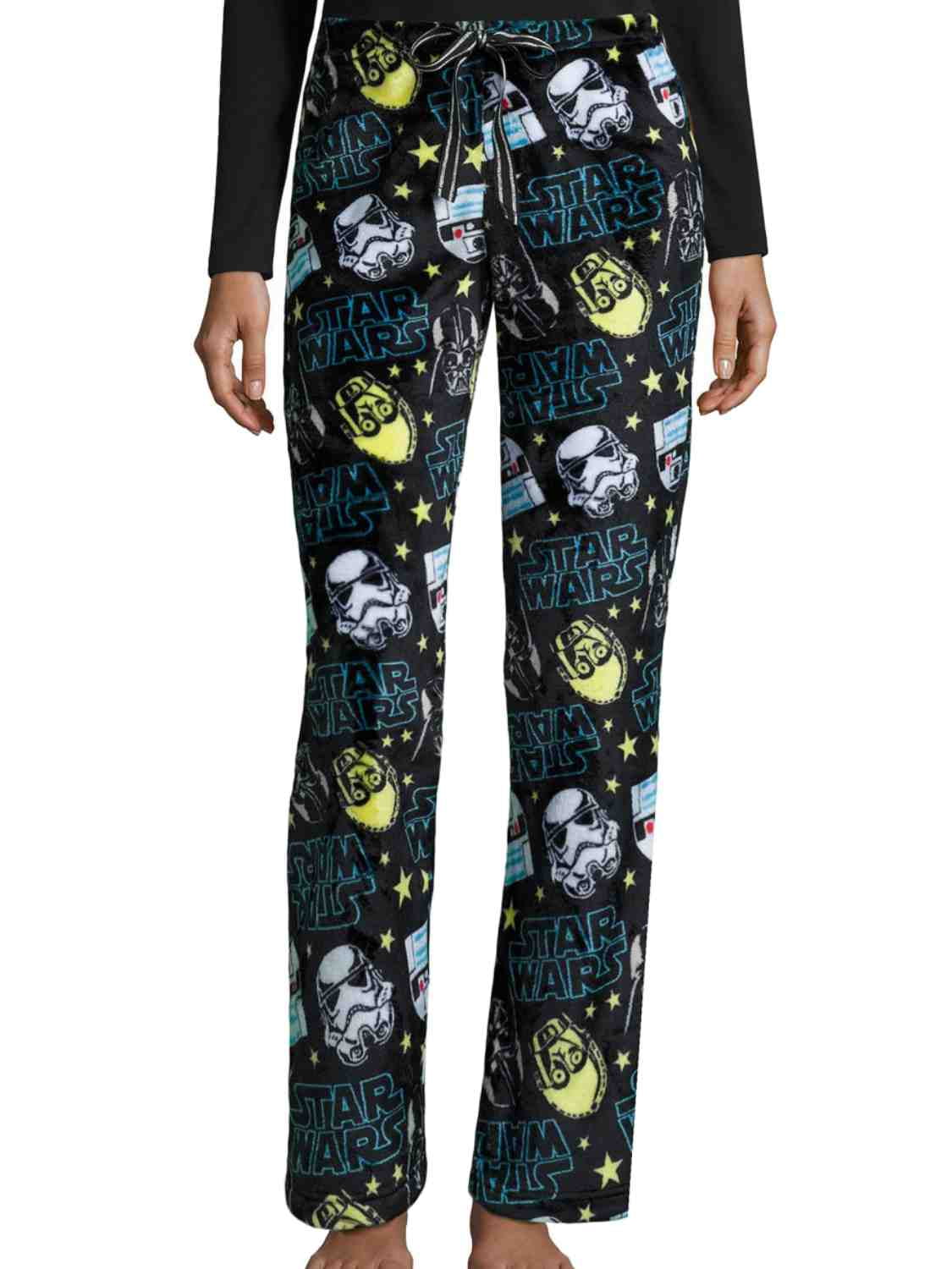 Star Wars Womens Plush Black Fleece Darth Vader Sleep Pants Pajama Bottoms Walmart Com Walmart Com