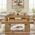 thumbnail image 3 of Tribesigns 59" Dining Bench for 2 to 3, Extra Long Dining Table Bench, Brown, 3 of 5
