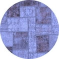 thumbnail image 1 of Ahgly Company Indoor Round Patchwork Blue Transitional Area Rugs, 6' Round, 1 of 4