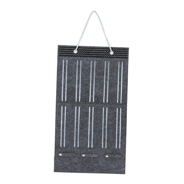 Organizador de lazos para el cabello, organizador de accesorios para el cabello, soporte de exhibición para colgar en la pared gris oscuro corto