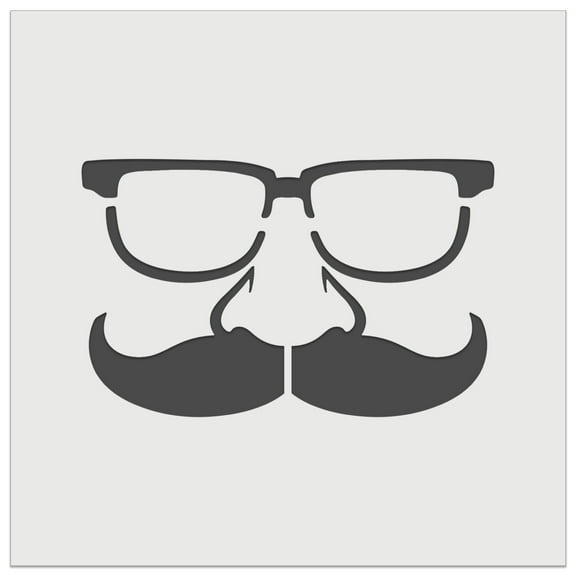 Funny Glasses with Nose and Mustache DIY Cookie Wall Craft Stencil - 5.5 Inch