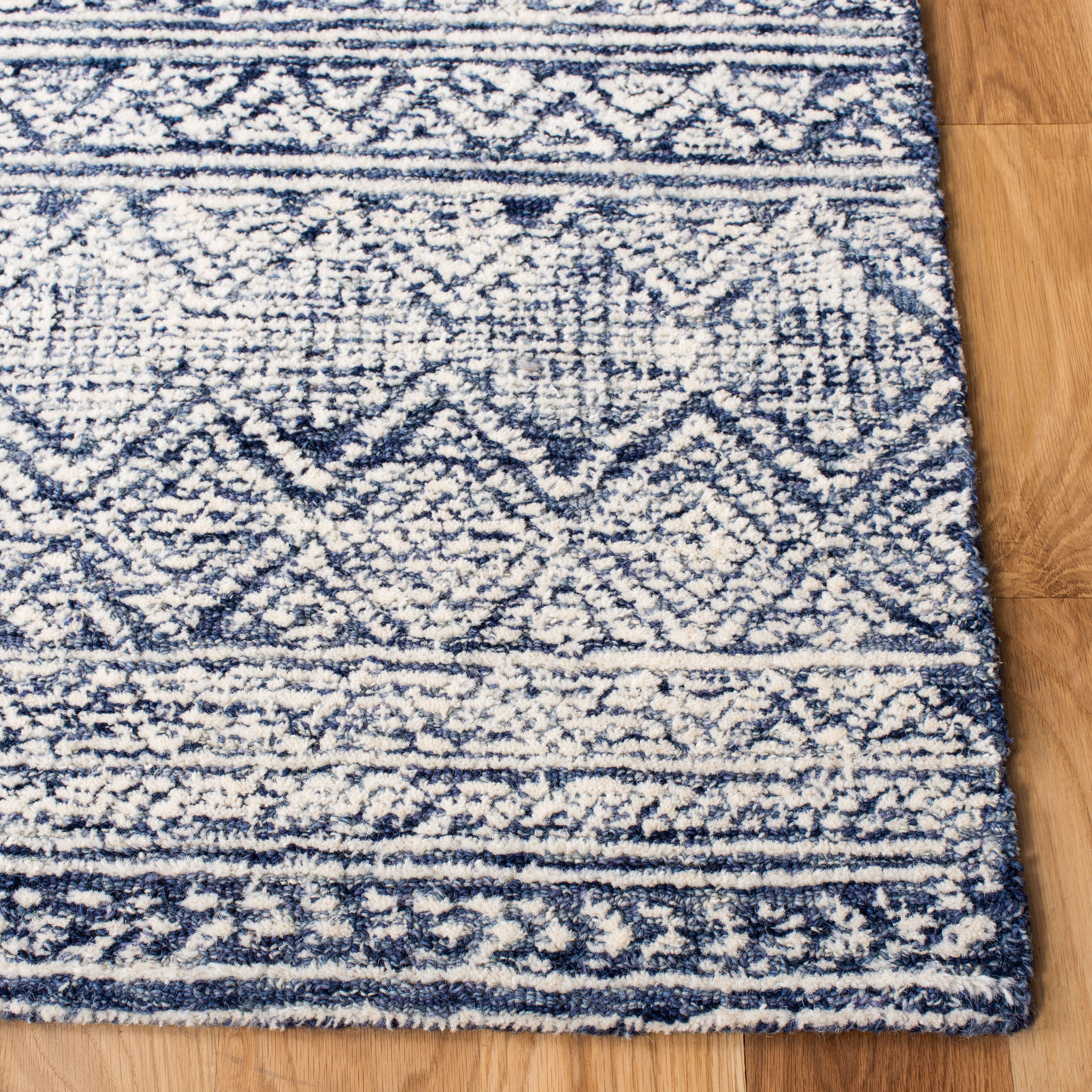 SAFAVIEH Abstract Alexandrena Southwestern Area Rug, Blue/Ivory, 8' x 10'