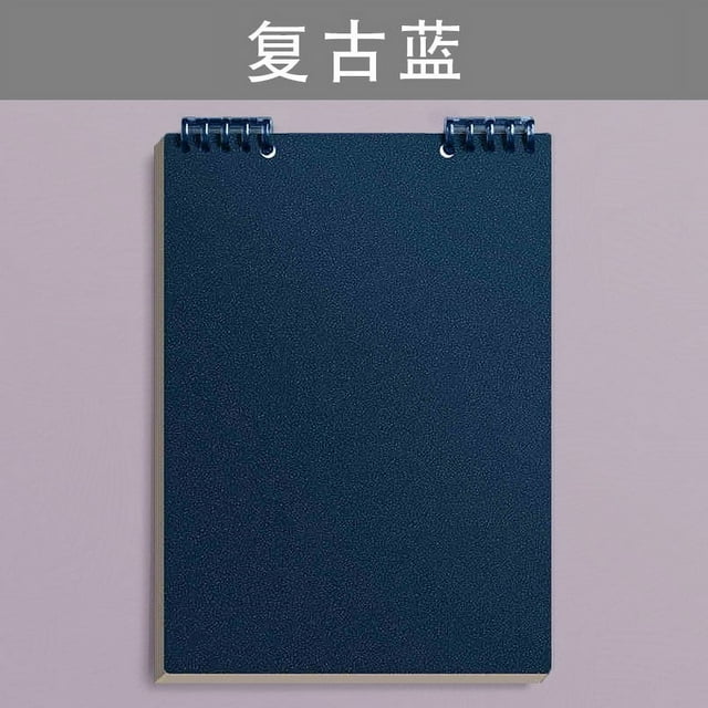 YoGold Top Bound Spiral Notebook,Flip Up Loose Leaf Folder Notebook Travel Journal Notebooks Making Plans Writing Memos Graph Notebooks For Home School Office Diaries Supplies A5 Blue Grid