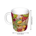 thumbnail image 2 of Disketp Colored Large Mushrooms and Leaves Large Coffee Mug with Handle Tea Cup Novelty Coffee Cup for Men Women Office Work, 2 of 6