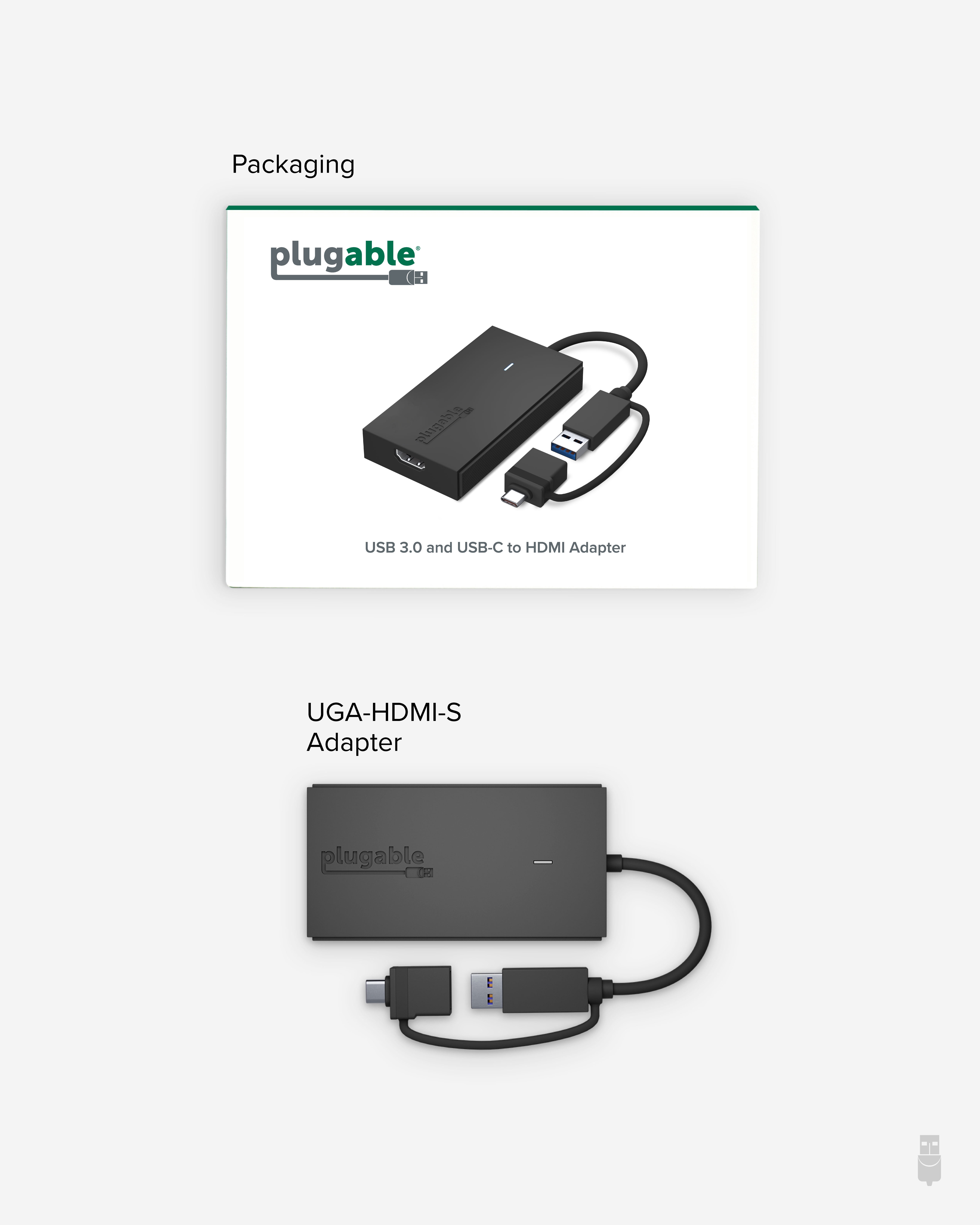 Plugable USB C to HDMI Adapter, Universal Video Graphics Adapter for USB 3.0 and USB-C Macs and Windows