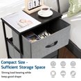 thumbnail image 5 of 4 Drawers Dresser for Bedroom, Vesteel Fabric Chest of Drawers Tall Storage Tower with Wood Top and Sturdy Steel Frame, Storage Organizer Unit for Closet, Living Room, Hallway - Grey, 5 of 7