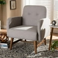 thumbnail image 2 of Baxton Studio Perrine Chaise Longue Rembourrée Moderne en Greyish Beige, 2 of 9