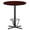Mahogany, variant on Emma + Oliver 36"RD Black Laminate Bar Table Top-30"x30" Base/Foot Ring