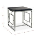 thumbnail image 6 of Home Square Square End Table in Black and Chrome Finish - Set of 2, 6 of 6