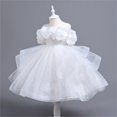 thumbnail image 6 of Formal Tutu-Dresses for Girls Size 5-11 Trendy Sequins Sleeveless Crewneck Toddlers Kids Elegant Solid A-Line Birthday Party Prom Dress, 6 of 7