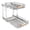 Chrome-15"W x 21"D-2-Tier, variant on 1-Tier Chrome 12"W x 21"D Kitchen Utensil Organizer Pull Out Cabinet Storage