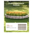 thumbnail image 2 of Faux Stone Landscape Edging - 46.8 x 3.9 in Realistic Lawn Edging Border with Stakes - Flexible Garden Edging for Driveways, Walkways - Brown, 2 of 6