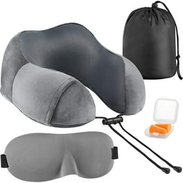 MLVOC Travel Pillow 100% Pure Memory Foam Neck Pillow, Comfortable & B —  Natural Sleep Essentials