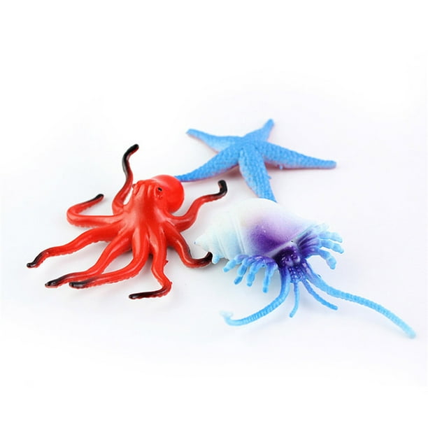 24pcs Children Simulation Sea Life Fish Toys Lifelike Model Home
