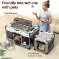 thumbnail image 5 of Portable Cat Playpen Pet Dog Playpen Kitten Puppy Play Pen for Indoor/Outdoor Collapsible Cats Cages Enclosed Tent with Carrying Case PVC Pipe Frame 600D Oxford 39 x 24 x 22, 5 of 9