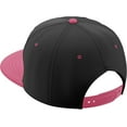 thumbnail image 2 of Daxton Classic Snapback Hat Custom A to Z Initial Varsity Letters, Black Hot Pink Hat White Black Letter H, 2 of 2