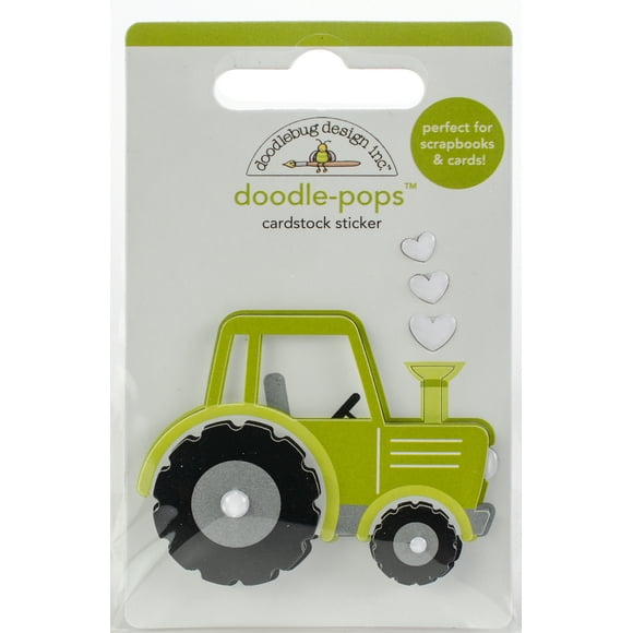Doodlebug Doodle-Pops 3D Stickers-Tracteur de Confiance