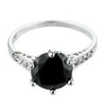thumbnail image 6 of 2CT Round Cut Pink/Black CZ Wedding White Gold Filled Band Womens Ring Size 6-10, 6 of 7