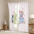 thumbnail image 3 of Erosebridal Kids Cute Camper Black Out Curtains For Travel Trailers,Pink Flowers Floral Curtains Pack of 2 (42x63 Each) For Girls, 3 of 7