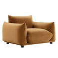 thumbnail image 2 of Modway Copious Performance Velvet Armchair in Cognac, 2 of 7