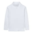 thumbnail image 2 of LittleSpring Boys Girls Fleece Turtleneck Shirts for Kids Thermal Tops Long Sleeve 2-14 Years, 2 of 6