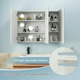 thumbnail image 6 of Spaco Frameless Bathroom Wall Mounted Mirror Cabinet with 3 Doors and Adjustable Shelves, Bathroom Cabinet for Bathroom Laundry Room Kitchen, 6 of 6