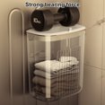 thumbnail image 3 of CSChome Panier à Linge Sale Panier à Linge Mural Imperméable Transparent Garde Propre avec Couvercle Rangement pour Linge, 3 of 7