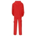 thumbnail image 6 of Afuyipoi Men's Hooded Tracksuit,Long Sleeve Cargo Suit with Pocket Men's Elastic Waist Track Set Red L, 6 of 7