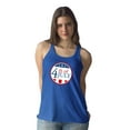 thumbnail image 2 of The 4Th Of July Stamp Racerback Tank Women -Image by Shutterstock, Female XX-Large, 2 of 4