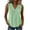 Green, variant on SuTry Womens Peter Pan Collar Button Down Blouse Vertical Stripe 3/4 Puff Sleeve Lightweight Breathable Casual Business Workwear Tunic Top