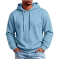 thumbnail image 3 of SEROYE Sweatshirts for Men Solid Hooded Long Sleeve Pullover Lightweight Fall Winter Casual Sport Outdoor Tops (2XL, Light Blue), 3 of 10