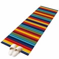 thumbnail image 2 of Abstract Vertical Striped Runner Rug 2x6 FT,Non Slip Hallway Rugs,Colorful Rainbow Stripes Retro Washable Soft Floor Carpet Throw Runner Carpet Long Rugs for Entryway Kitchen Bedside Sliding Door, 2 of 8