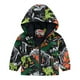 thumbnail image 1 of Chaqueta con capucha y cremallera para niños y niñas, con estampado de dinosaurios de dibujos animados, chaqueta informal de primavera y otoño, 1 of 5