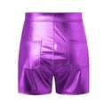 thumbnail image 6 of vigerkar Sexy Booty Shorts, Rave Pants, Casual High Waisted Stretch Short Pants for Women (Purple, M), 6 of 7