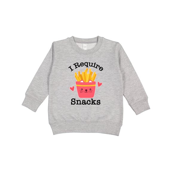 Inktastic Funny I Require Snacks French Fries Toddler Sweatshirt