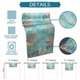 thumbnail image 6 of Coastal Table Runner 60 Inches, Summer Nautical Beach Coral Starfish Blue Ombre Bed Runner Dresser Scarves Tabletop for Indoor Outdoor Parties/Ceremony/Banquet, 13" x 60", 6 of 8