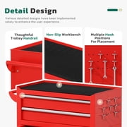 SUNCROWN 8-Drawer Metal Tool Chest, Rolling Tool Cart with Wheels,2 in 1 Detachable Tool Cabinets,Tool Box,Liners and Locking System for Garage,Warehouse,Workshop, Barbershop(Red)